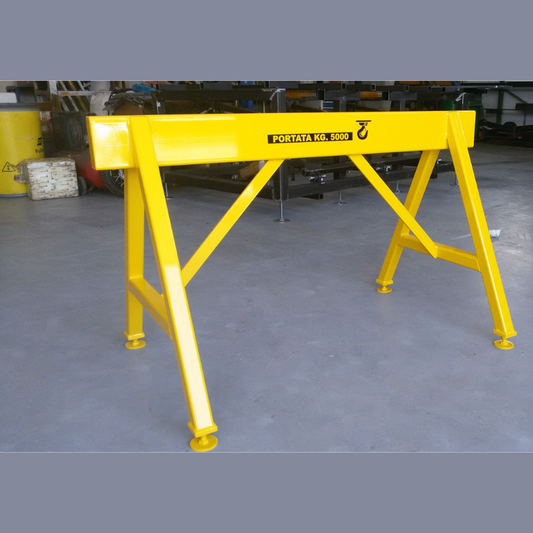 Cavalletti da appoggio industriali GT certificati CE in acciaio per carichi pesanti, officine meccaniche, carpenterie, saldatura, verniciatura ed edilizia