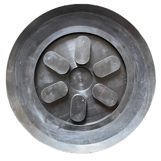 Ventosa in Gomma Vulcanizzata D200mm, H28mm e foro interno 10mm con supporto di ferro per vuoto, spostamento merci, vetro, imballaggi ecc.