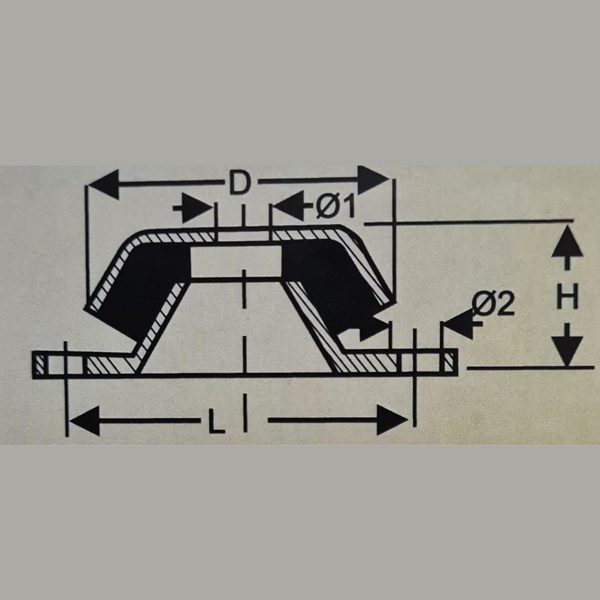 Piedi Antivibranti con dado serie "Sucon GT" tutte le dimensioni