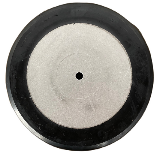 Ventosa in Gomma Vulcanizzata D300mm, H35mm e foro interno 12mm con supporto piano in alluminio per vuoto, spostamento merci, vetro, imballaggi ecc