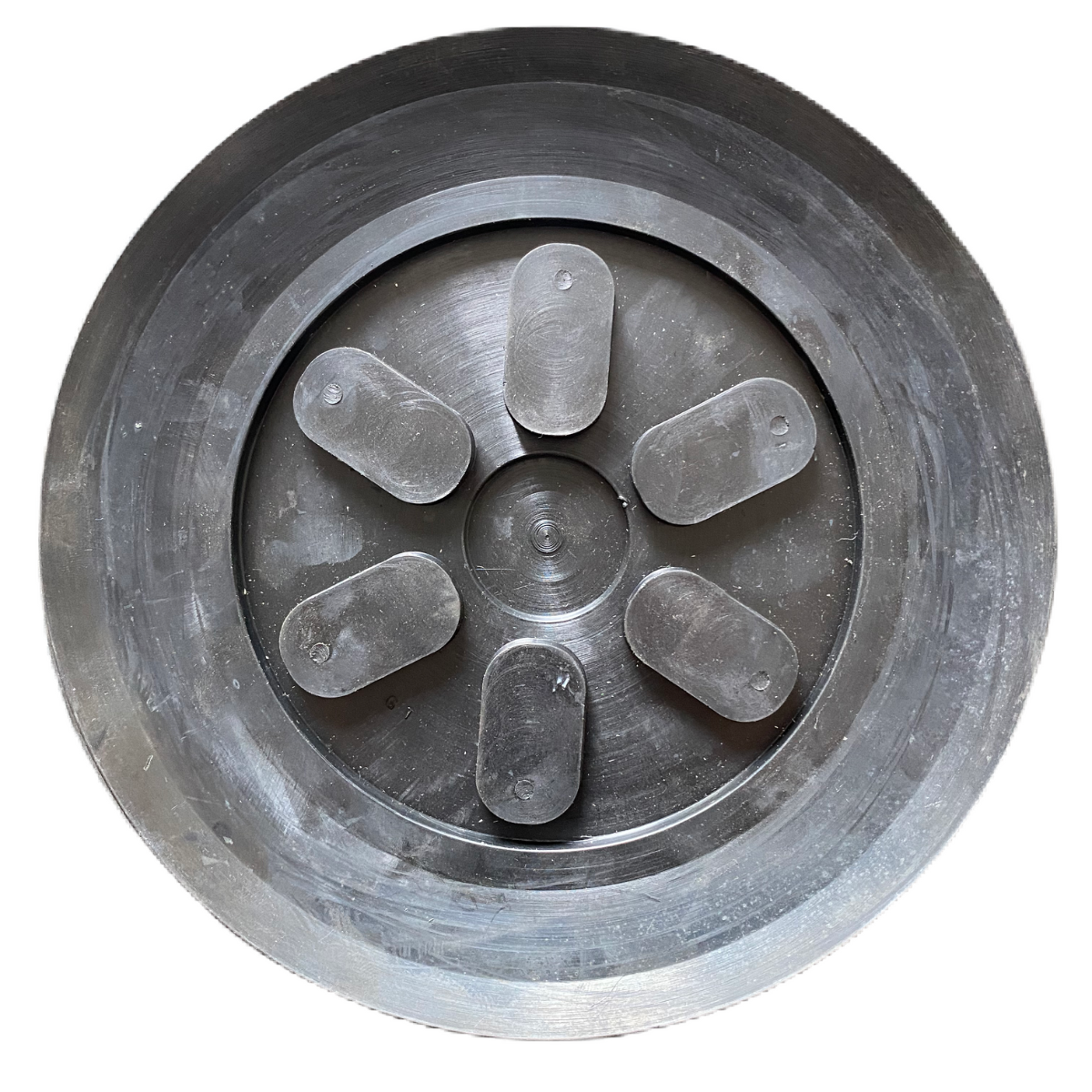 Ventosa in Gomma Vulcanizzata D200mm, H28mm e foro interno 10mm con supporto di ferro per vuoto, spostamento merci, vetro, imballaggi ecc.