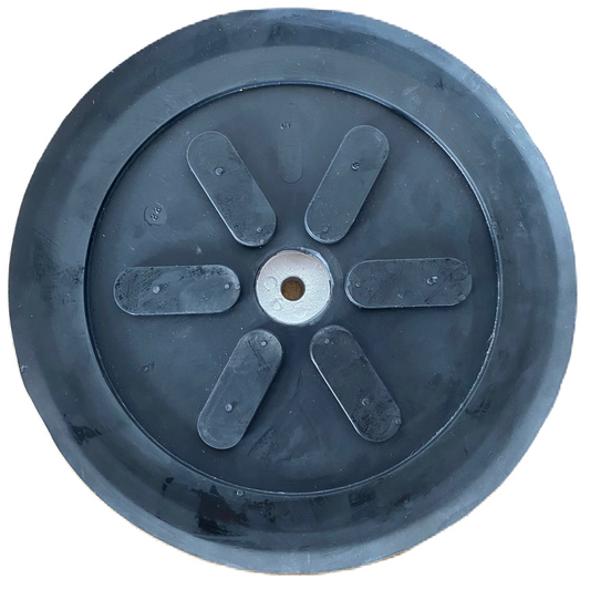 Ventosa in Gomma Vulcanizzata D250mm, H45mm e foro interno 10mm con supporto di alluminio per vuoto, spostamento merci, vetro, imballaggi ecc.